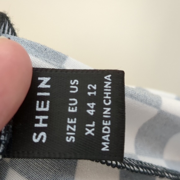 XL Shein Black And White Checkered Short Lounge Comfy Shorts - Picture 8 of 9